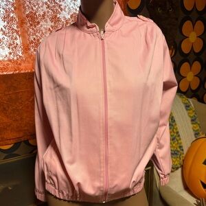 Rare Vintage 70s Bubblegum Pink Bomber Jacket (Size 7)